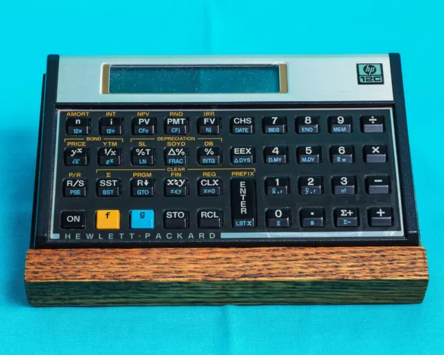 HP 12C Financial Calculator (Gold Tone) with Case - Hewlett Packard - Tested