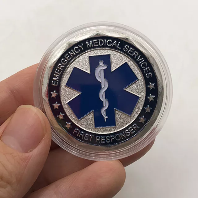 Paramedic Medical Rescue / EMT Emergency Services Star of Life Challenge Coin