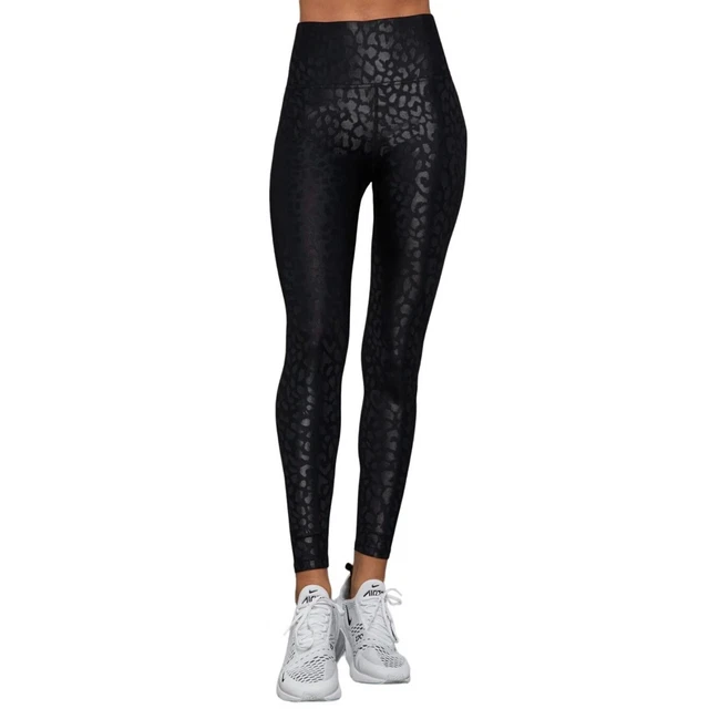 NWT SMALL CARBON38 Black High Rise 7/8 Leopard Takara Shine Leggings £94.26  - PicClick UK