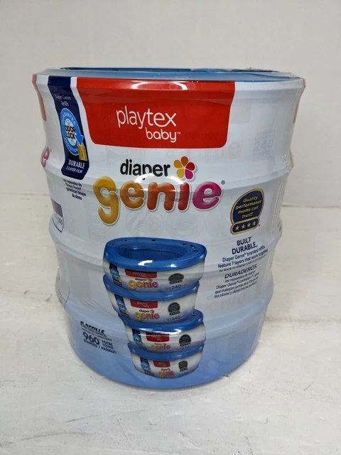 Playtex Baby Diaper Genie Refills 960 Count 4 Pack - New