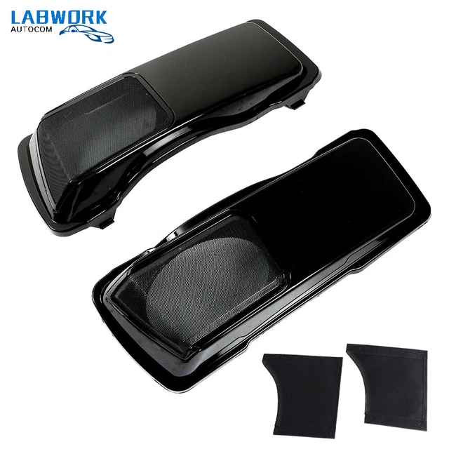 Vivid Black Saddlebags Speaker Lids 6×9" For Touring CVO Style 1994-2013 US