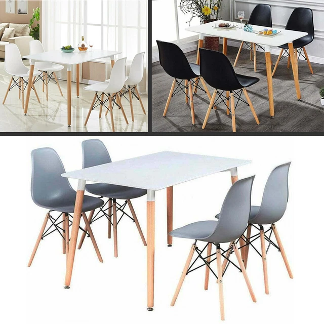 Table à manger 10 personnes bois et blanc 225 cm - PHOENIX | ID Market