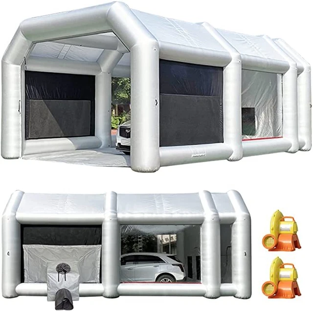 WARSUN 30X20X13Ft Inflatable Paint Booth with Oversized Filters & 1100W+750W