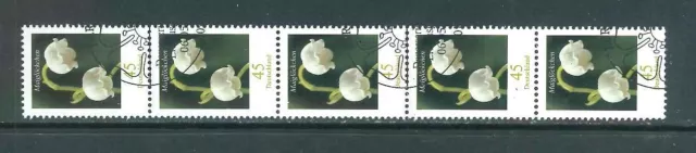 BRD / Bund Rollenmarken Blumen - Mi-Nr. 2794 gestempelt - 5er Streifen