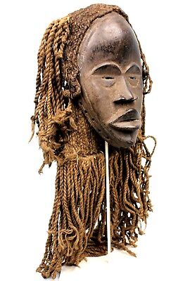 Art African - Mask Singer Dan - Coiffe Traditional Type Dread Locks