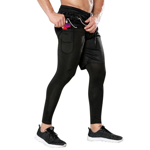Men's Gym Sports Training Bodybuilding Running Shorts Workout Fitness Slim Pants