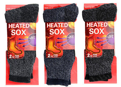 New 3 Pairs Mens Heated Winter Warm Thermal Boot Heavy Duty Sox Socks Size 10-13