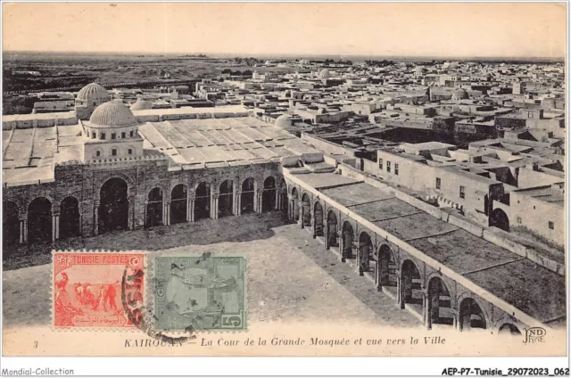 Aepp7-Tunisie-0597 - Kairouan - La Cour De La Grande Mosquee Et Vue Vers La Vi