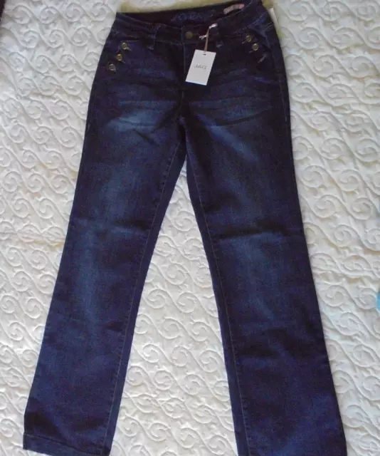 Nwt Jag Farrah Wide Leg Ladies 8  Night Breeze Dark Denim Mid Rise Jeans $84