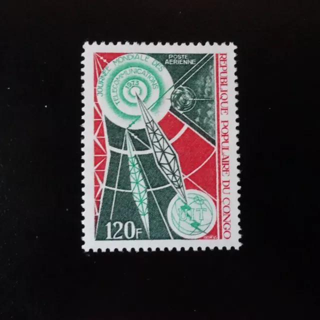 Kongo Post Luft Pa N°158 Telekommunikation neuer Stempel Luxus MNH