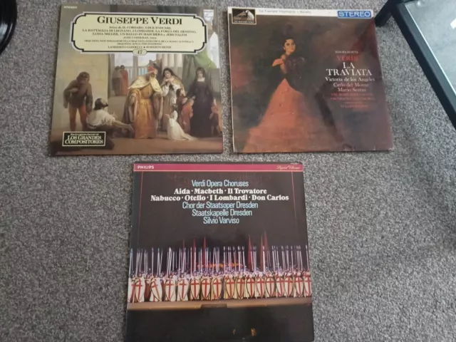 3 x Giuseppe Verdi Albums on Vinyl
