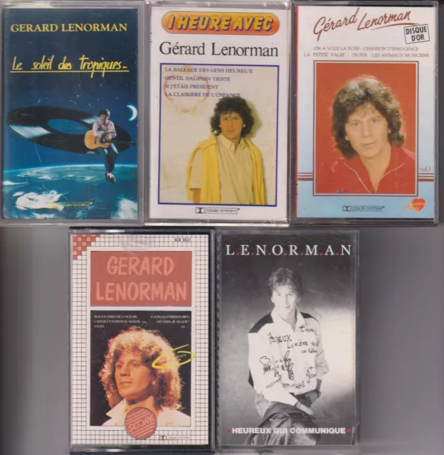 Gerard Lenorman  Lot De 5 K7 Cassettes Audio  Dont Une Encore Scellee  Tape