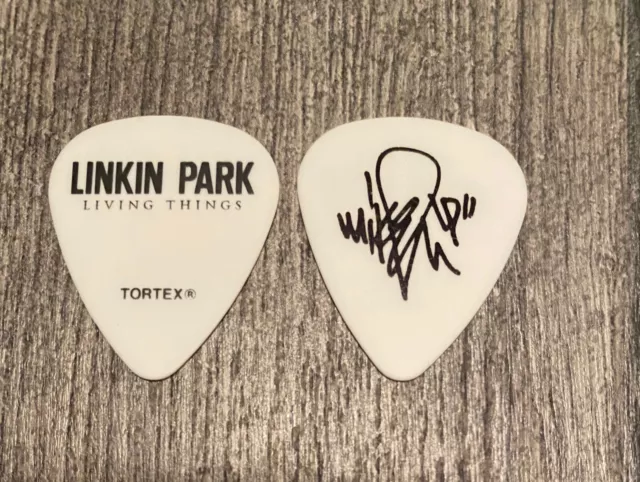 LINKIN PARK Mike Shinoda Signature Guitar Pick 2012 Tour Living Things White #3