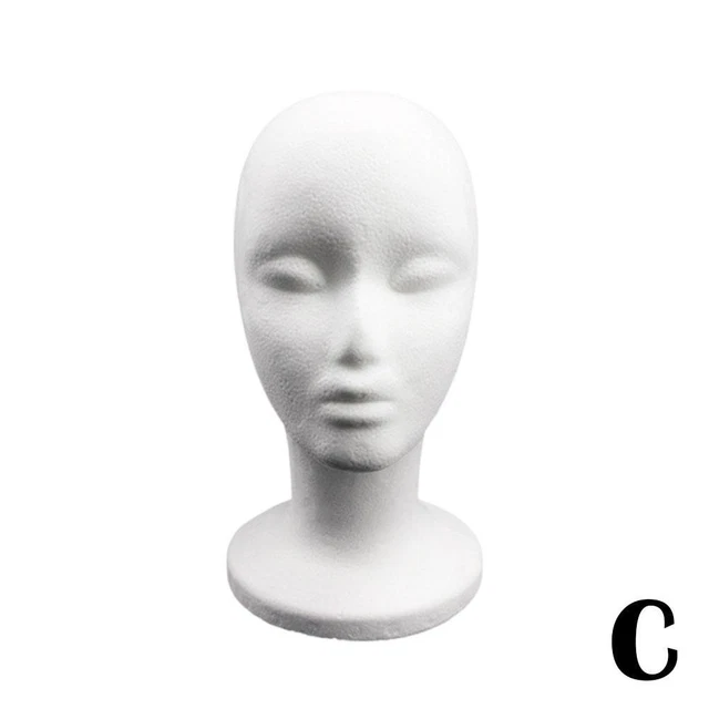 White Foam Head Female Mannequin Head Glasses Cap Display Stand Hat Glasses Dis