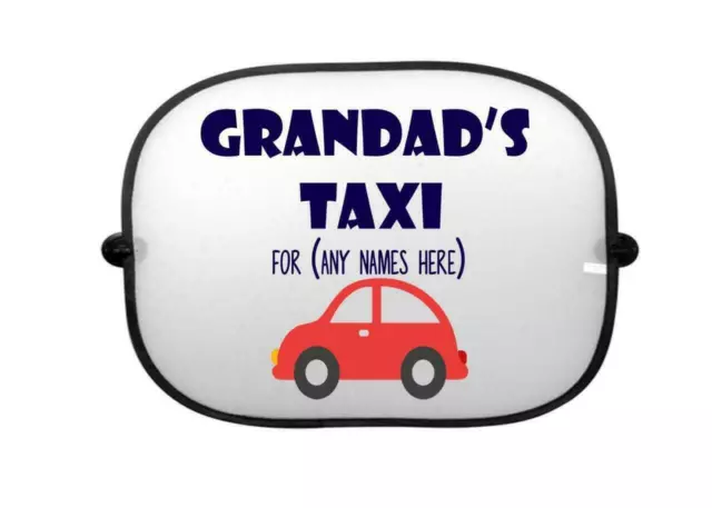 Grandads Taxi Personalised Car Sun Shade Visor
