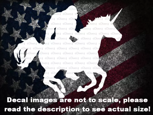 Bigfoot Riding a Galloping Unicorn Custom Car Van Truck Decal US Made