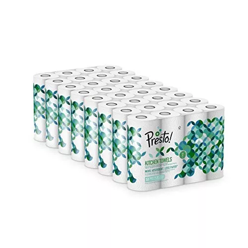 Marque  - Presto! 2 épaisseur Rouleaux d'essuie-tout TAD, Blanc, 51 feuilles, 32