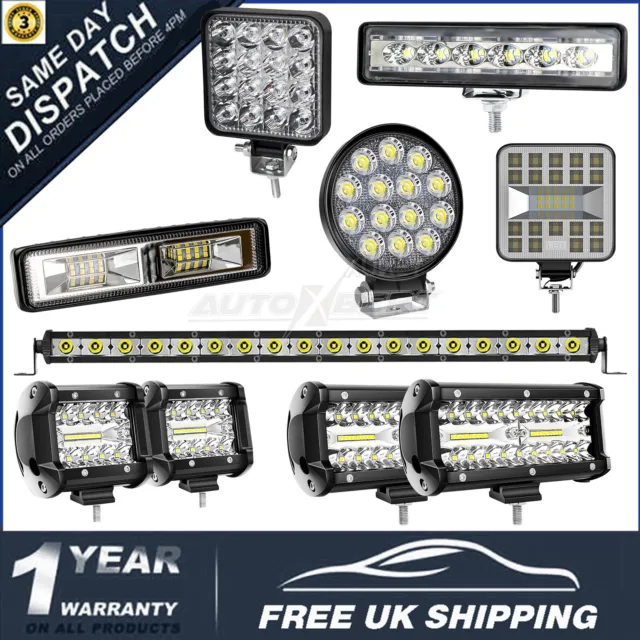 12-24V Car LED Work Light Bar Flood Spot Light Driving Offroad Truck SUV 4x4 ATV