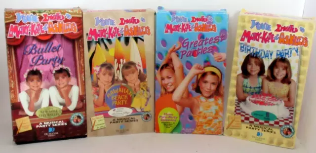 4 VHS Tapes Mary Kate & Ashley Olsen Parties Ballet Hawaiian Birthday Greatest