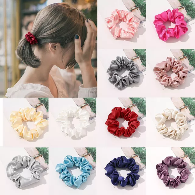 Large Scrunchies Silk Satin Elastic Hair Hair Bands Rope Tie Ponytail Accessory