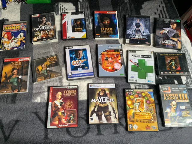 Lot  De 17 Jeux PC Tomb Raider/ Sonic