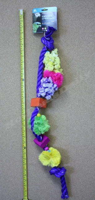 Calypso Creations Activity Shred And Pluck 30" Rope Toy For Medium - Large Birds