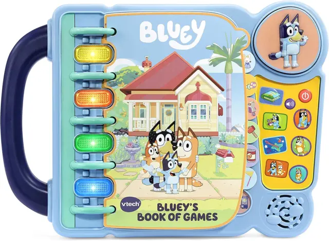 Vtech Bluey'S Book of Games - Pretend Play Interactive Book - 541203 - Multic...