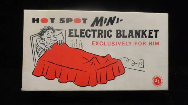 Vtg Adult Gag Gift - 1973 Hot Spot Mini Electric Blanket Exclusively For Him