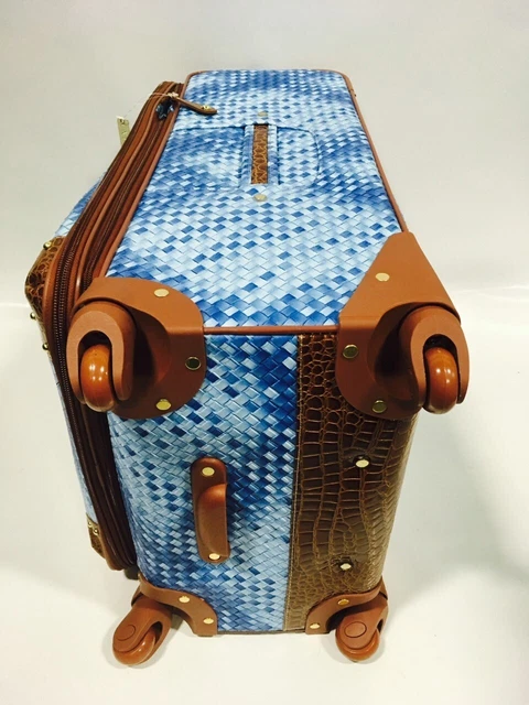 New Samantha Brown Basket Weave 20” Carryon Blue Color. 3
