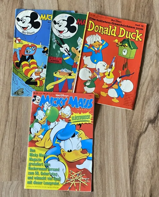 Micky Maus Konvolut 4 Hefte Donald Duck die tollsten Geschichten
