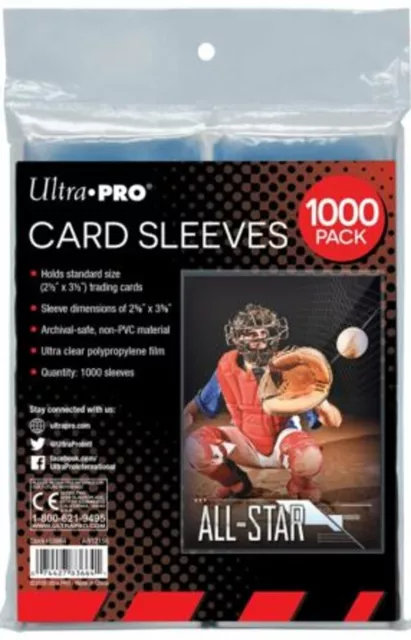 Ultra PRO Penny CARD Soft SLEEVES for Standard SIZED Cards Pack of 1000