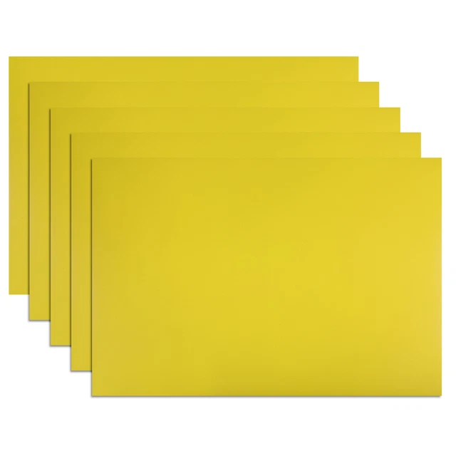 5 Pz Asciutto Cancella Flessibile Magnetico 11.7" x 8" Magnetico Foglio  Giallo