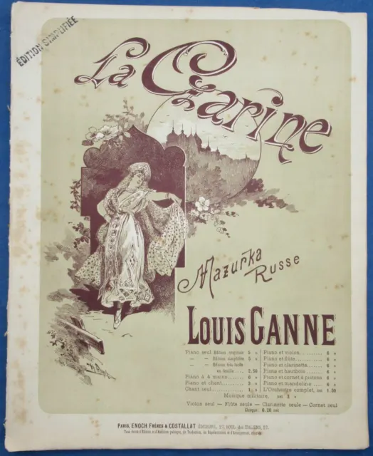 Louis Ganne Mazurka Russe Partition Gf Piano La Czarine Ill Hyacinthe Royet 1890