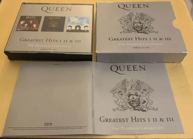 Queen Greatest Hits I II & III The Platinum Collection 3 CD BOX Freddie EX/EX