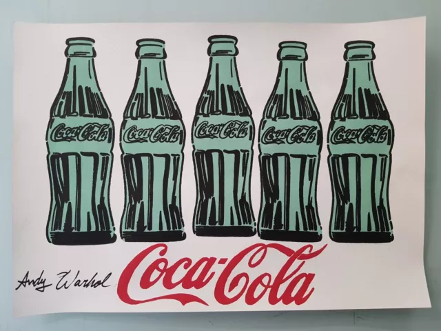 Andy Warhol Hand Signed. 'Coca-Cola Bottles'. Watercolor On Paper. Pop Art