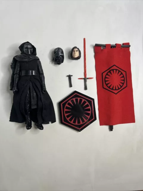 SDCC EXCLUSIVE Kylo Ren Unmasked 6" Black Series Star Wars Loose & Complete