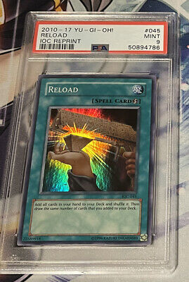 Reload IOC-045 PSA 9 Mint Super Rare Invasion Of Chaos Yugioh Trading Card Game 2