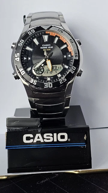 CASIO VINTAGE AMW 710 Marine Gear Men s Quartz Analog Digital Watch Pre Owned 50.00 PicClick UK