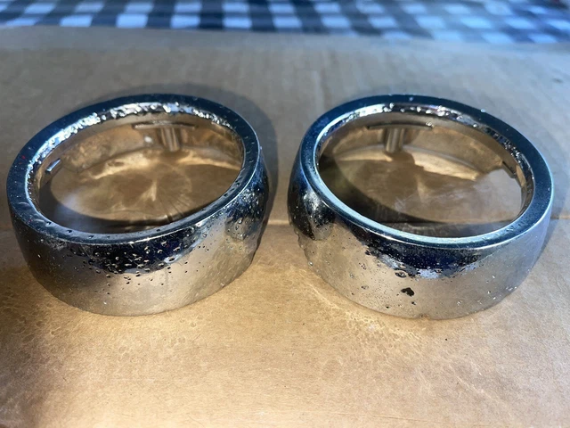1954 MERCURY OEM Pair Front Fender EMBLEMS CHROME SunValley Monterey Sport Coupe