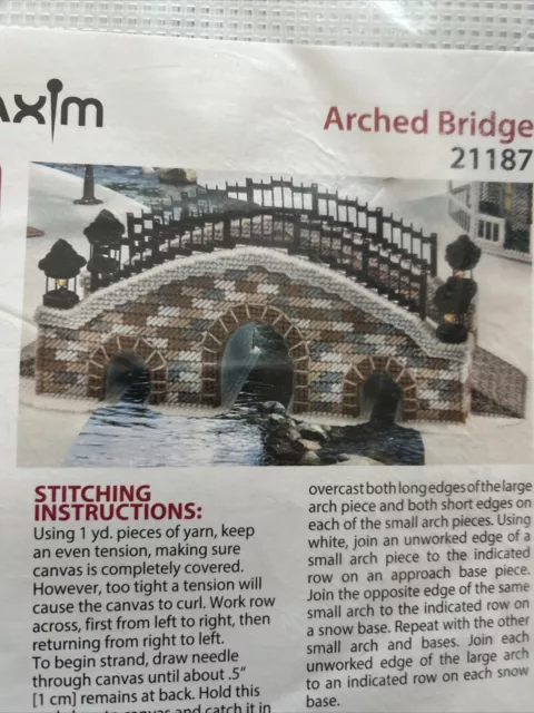 mary maxim plastic canvas kit Cross Stitch Embroidery Arched Bridge  21187