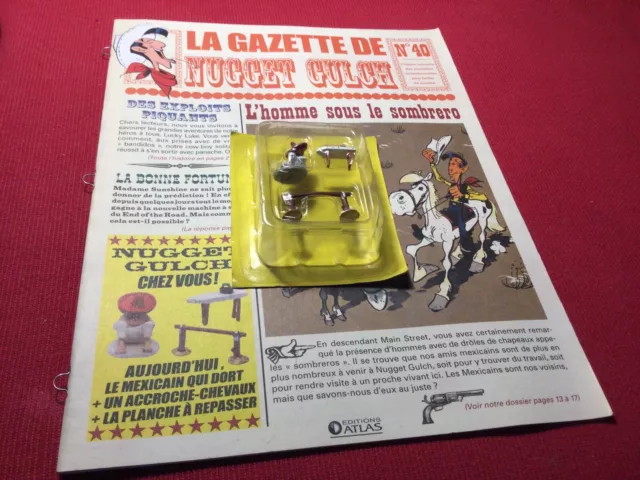 Figurine village atlas Lucky luke la gazette de nugget gulch n°40