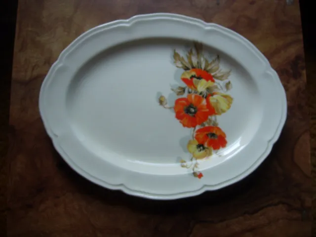 Vintage Edwin M. Knowles China Co. Semi-Vitreous Oval Platter