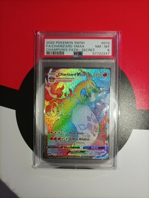 Carte pokemon charizard vmax 74/073 la voix du maitre gradé PSA 8.  4🎁 en prime