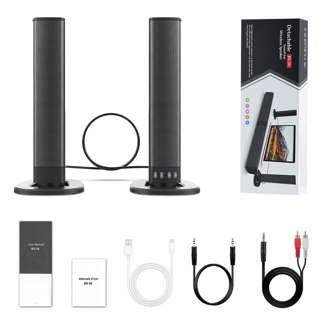 WIRELESS SURROUND SOUND Bar 4 Speaker System BT Subwoofer TV Home