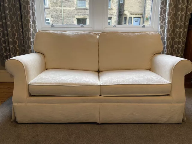 LAURA ASHLEY PADSTOW Double Sofa Bed Ivory Fabric Very Good
