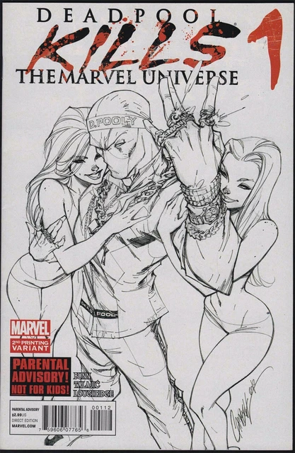 Marvel Comics DEADPOOL KILLS THE MARVEL UNIVERSE #1 Campbell Sketch Variant NM!