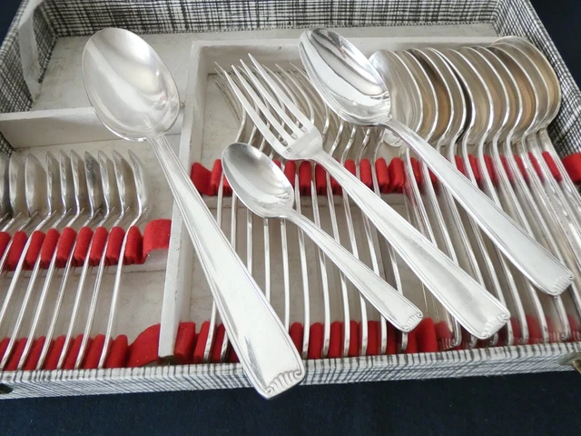 Ancien écrin coffret vide Pour 24 grands couverts en argent
