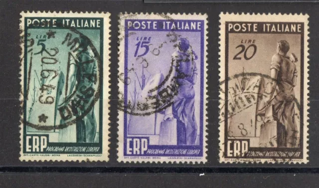 ITALIE: SERIE DE 3 TIMBRES OBLIT N°539/541 Cote: 55€