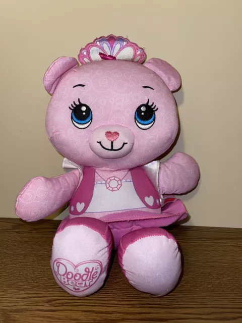 2011 Fisher Price Pink Doodle Bear Plush - 16" Tall