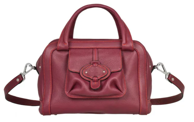 borsa KESSLORD modello Twiggy vera pelle color borgogna